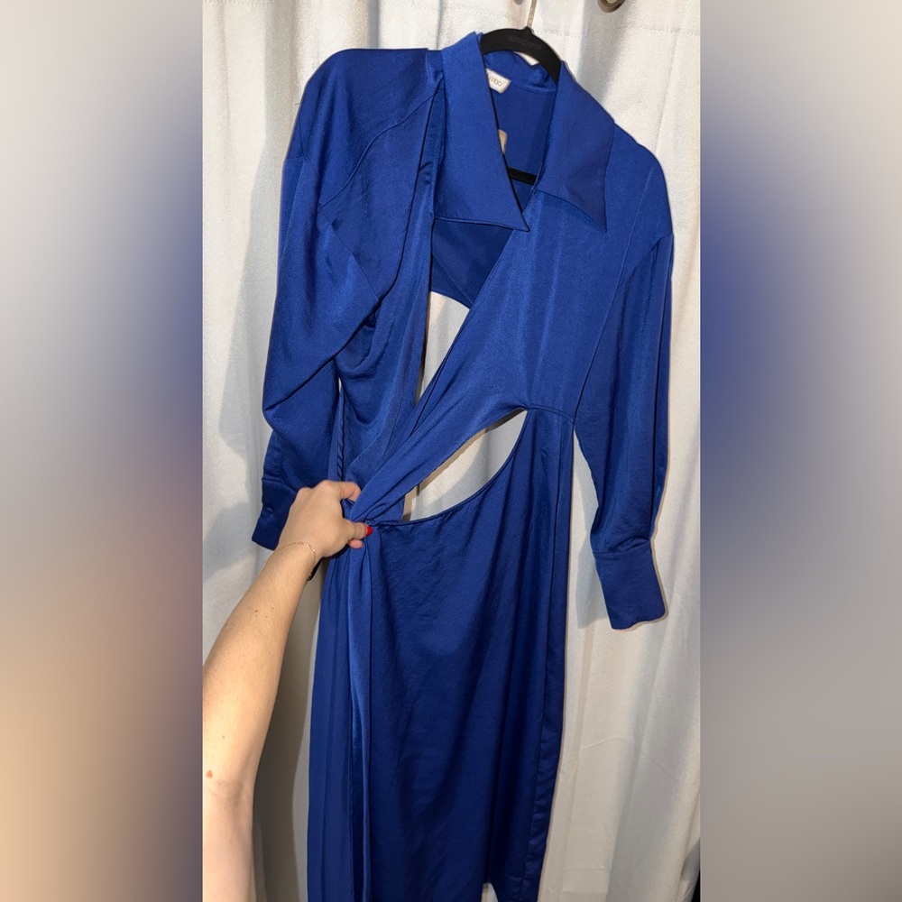 Ronny Kobo Collection Royal Blue Rebel Cutout Dress - Picture 3 of 10